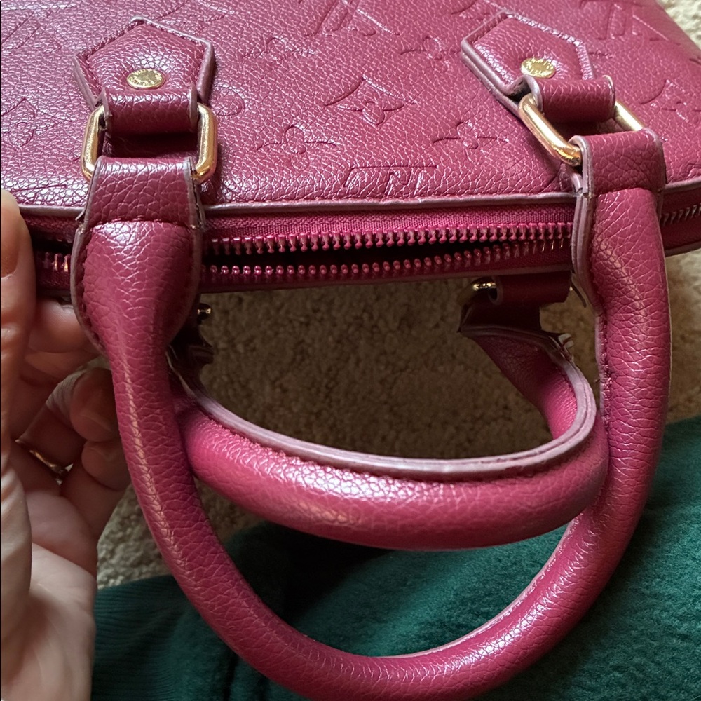 Burgundy Designer inspired Handbag - Picture 15 of 16
